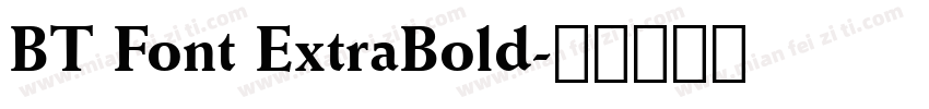 BT Font ExtraBold字体转换
